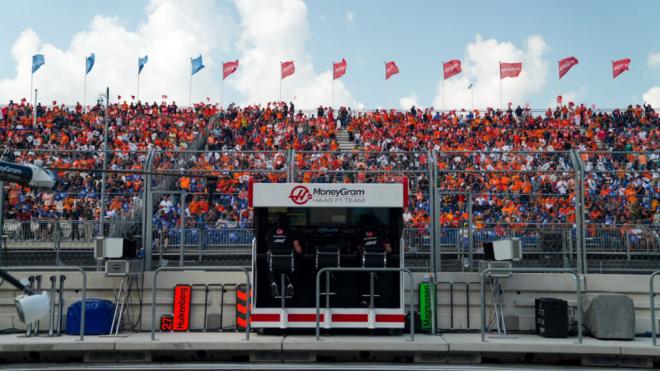 Muro de Haas durante el GP de Países Bajos (Foto: @HaasF1Team)