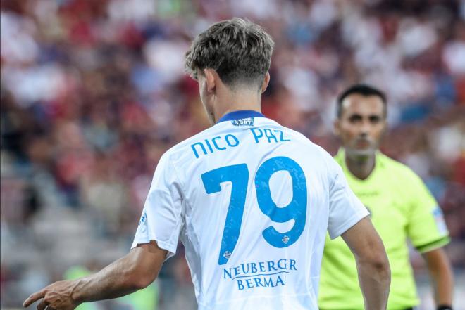 Nico Paz, en su debut con el Como (Foto: Como 1907).