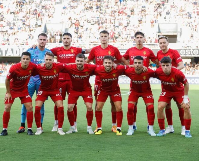 Once inicial del Real Zaragoza ante el FC Cartagena (Foto: LALIGA HYPERMOTION)