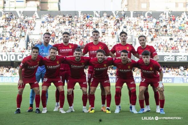 Once inicial del Real Zaragoza en Cartagonova (Foto: LALIGA).