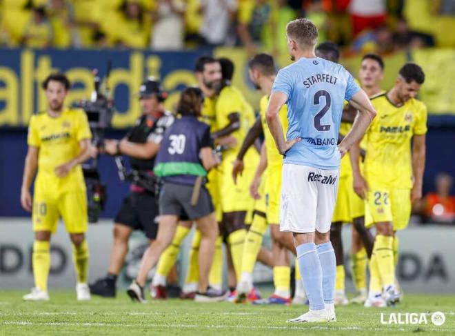 El Villarreal celebra el tanto de la victoria ante el Celta (Foto: LaLiga).