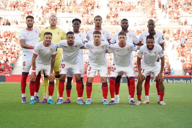 El once del Sevilla ante el Mallorca (Foto: SFC).