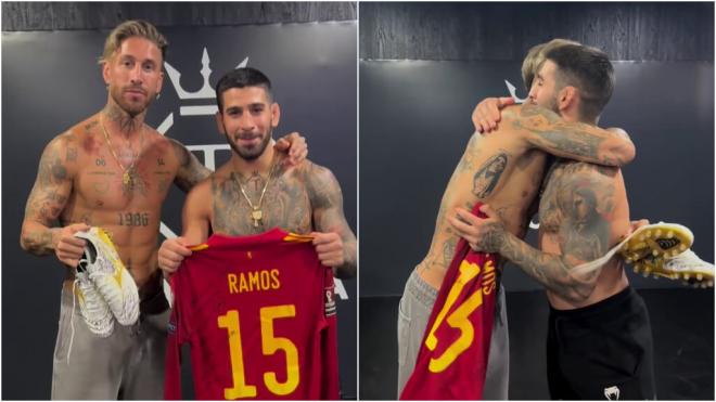 El regalo de Sergio Ramos a Ilia Topuria (Fuente: @iliatopuria)