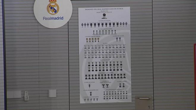 El nuevo póster en la sala de prensa del Real Madrid