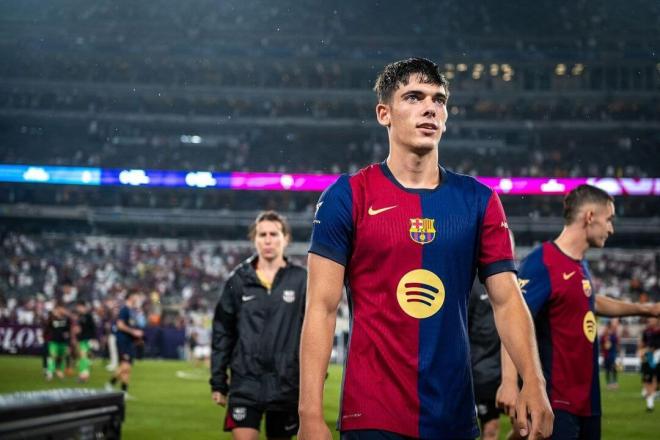 Álex Valle, en un partido de pretemporada con el Barça (Foto: FCB).