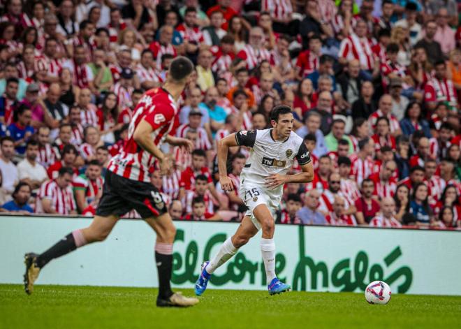 César Tárrega, ante el Athletic Club.