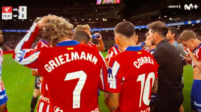 Simeone en el Atlético de Madrid - Espanyol (Foto: Movistar +)