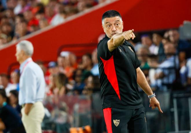 García Pimienta, ante el Mallorca (Foto: EFE).