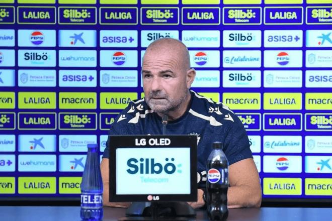 Paco López, en su rueda de prensa (Foto: Cádiz CF).