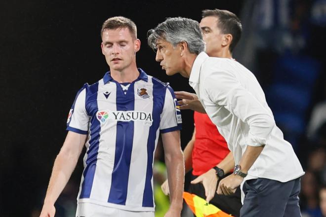 Imanol Alguacil y Sergio Gómez, durante el partido contra el Alavés (Foto: EFE)