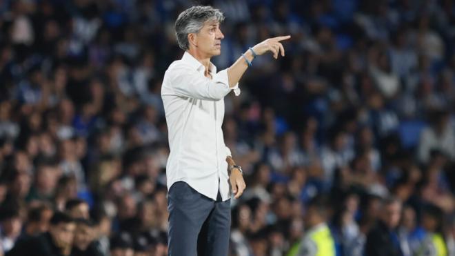 Imanol, durante un partido de la Real Sociedad.