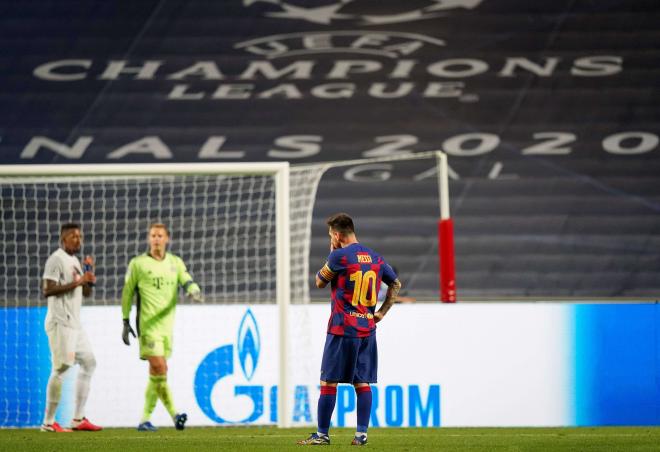 Messi en el 2-8 frente al Bayern (Foto: Cordon Press)