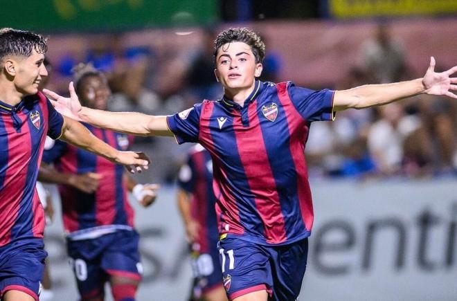 David Robles anotó el gol del Levante ante Mauritania en el estreno del pasado COTIF (Foto: LUD).