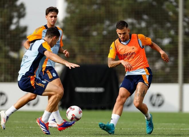 Dani Ceballos, en una sesión del Real Madrid (Foto: RM).