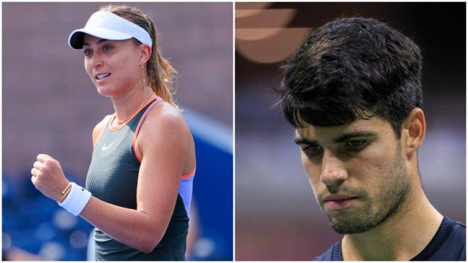 Paula Badosa y Carlos Alcaraz en el US Open (Fotos: Cordon Press)