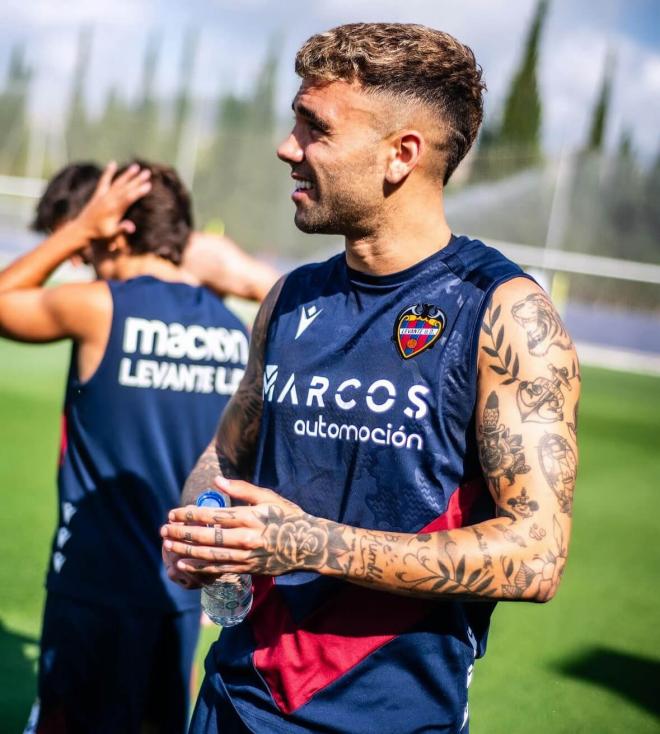 Rober Ibáñez, durante un entrenamiento de esta pretemporada en Buñol (Foto: LUD).