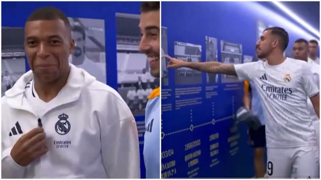 Dani Ceballos y Mbappé en el túnel de vestuarios del campo de Las Palmas (Captura RMTV)