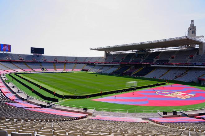 El Estadio Olímpico de Montjuïc, en un partido del Barcelona (Foto: LaLiga).