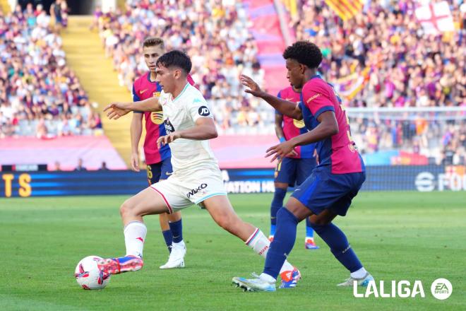 Mario Martín, en el Barcelona - Real Valladolid.