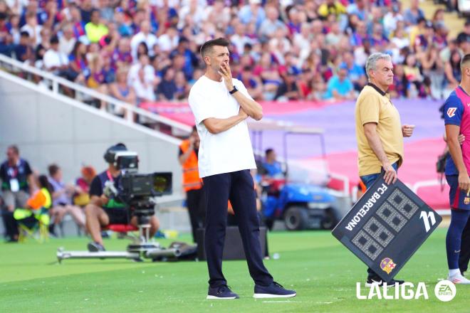 Paulo Pezzolano, en el Barcelona - Valladolid (Foto: LALIGA).