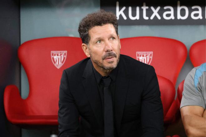 Diego Pablo Simeone, en San Mamés (Foto: Cordon Press).