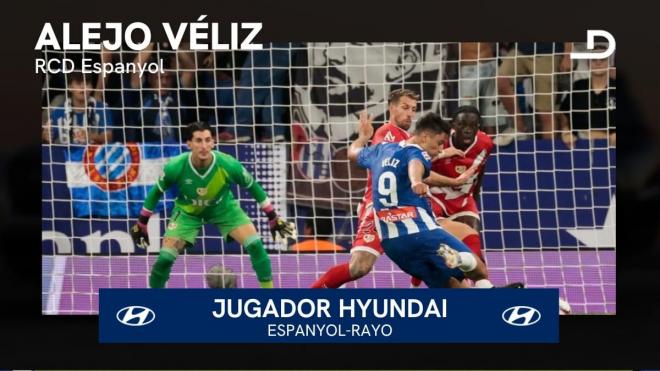 Alejo Véliz, Jugador Hyundai del Espanyol-Rayo.