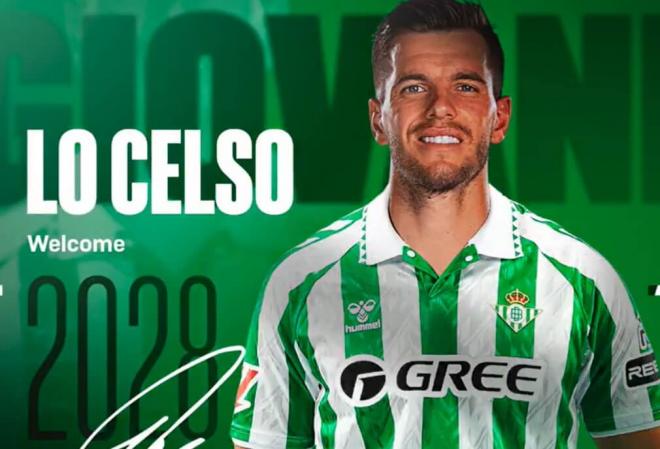 Anuncio del fichaje de Giovani Lo Celso.