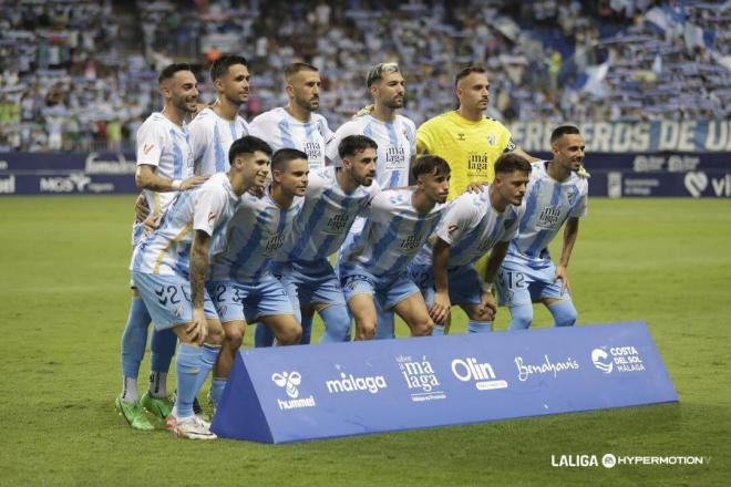 Once inicial del Málaga frente al Albacete (Foto: LALIGA).