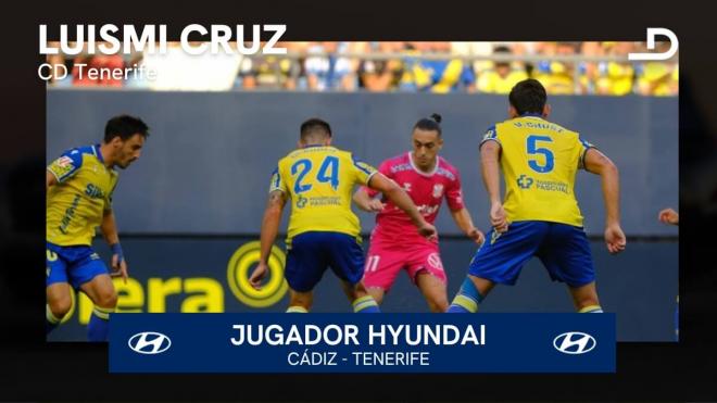 Luismi Cruz, Jugador Hyundai del Cádiz - Tenerife.