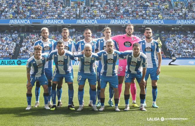 Once titular del Dépor frente al Racing de Ferrol (Foto: LALIGA).