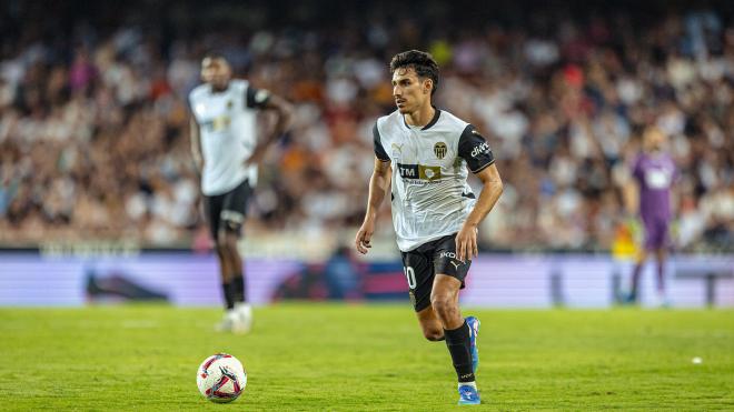 André Almeida, ante el Villarreal CF (Foto: Valencia CF).