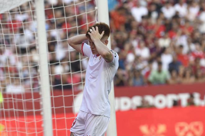 Valentín Barco, en el Sevilla-Girona (Foto: Kiko Hurtado).