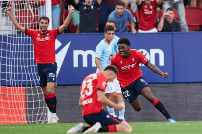 Gol de Enzo Boyomo en el Osasuna - Celta (Foto: LaLiga).