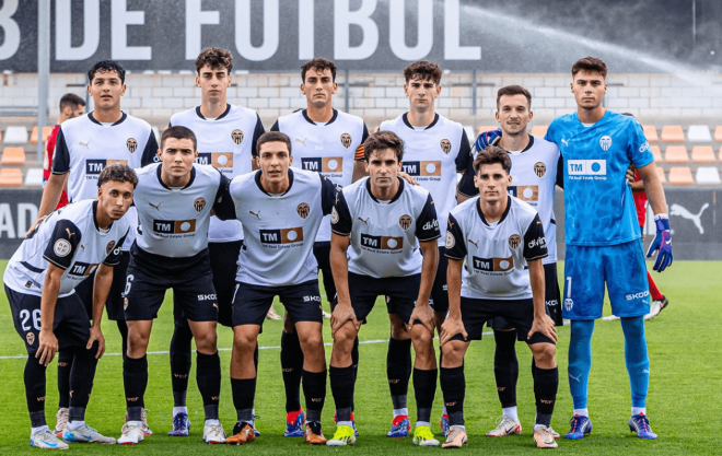 El once titular del VCF Mestalla (Foto: Valencia CF)