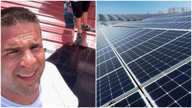 Ángel Gaitán critica la instalación fotovoltaica que tenía colocada.