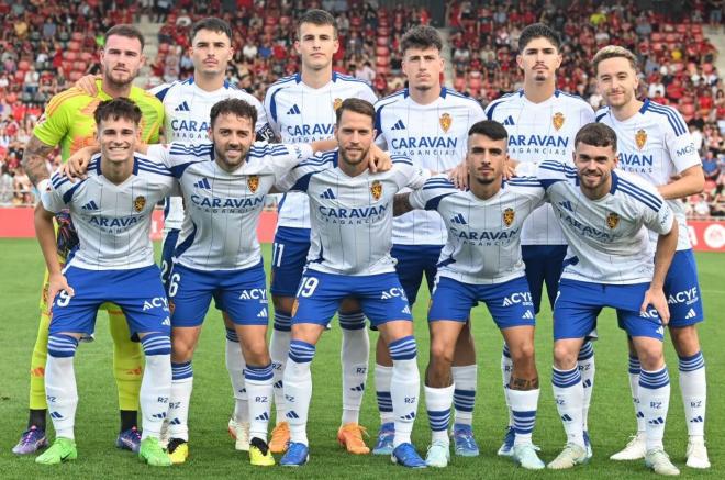 El once inicial del Real Zaragoza en Anduva // Foto: LaLiga.