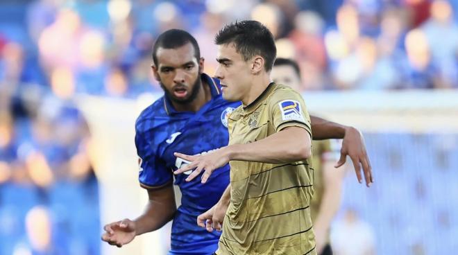 Ander Barrenetxea, ante el Getafe (Foto: Real Sociedad).