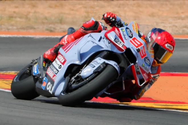 Marc Márquez, durante el GP de Aragón (Foto: EFE).