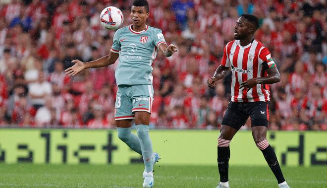 Reinildo durante el Athletic-Atlético (Foto: ATM).