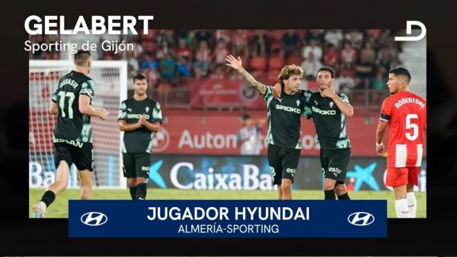 César Gelabert, Jugador Hyundai del Almería - Sporting.