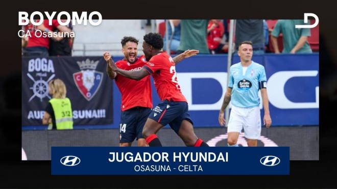 Enzo Boyomo, jugador Hyundai del CA Osasuna-Celta.