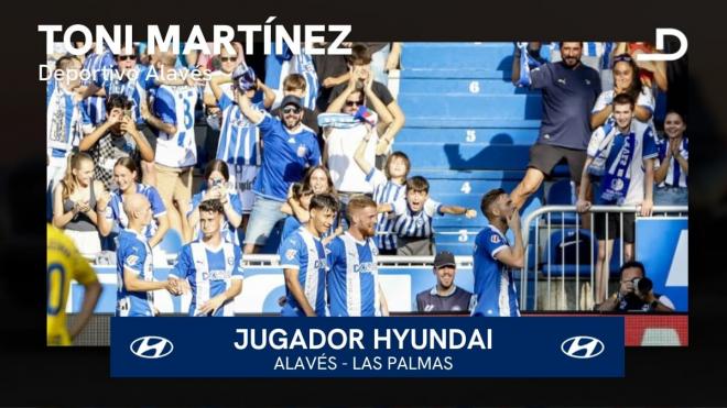 Toni Martínez, Jugador Hyndai del Alavés-Las Palmas.