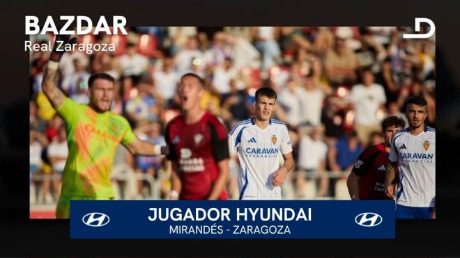 Samer Bazdar, Jugadir Hyundai del Mirandés - Real Zaragoza.