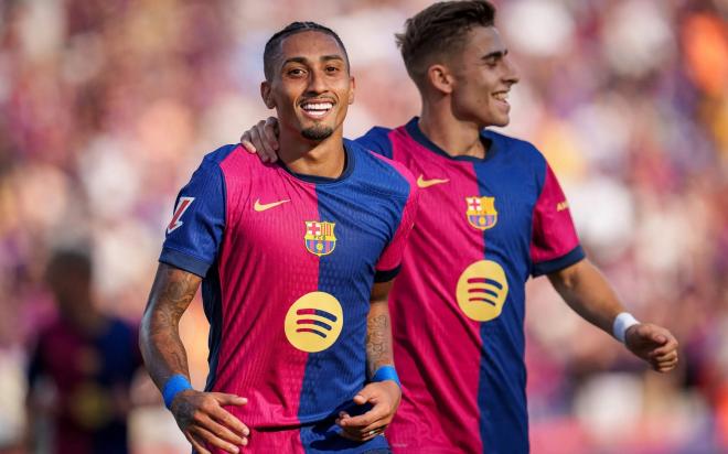 Raphinha celebra un gol con el Barcelona (Foto: FCB).