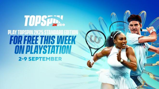 TopSpin 2K25 entra de lleno en la carrera de la gratuidad para promocionar el título de tenis en P