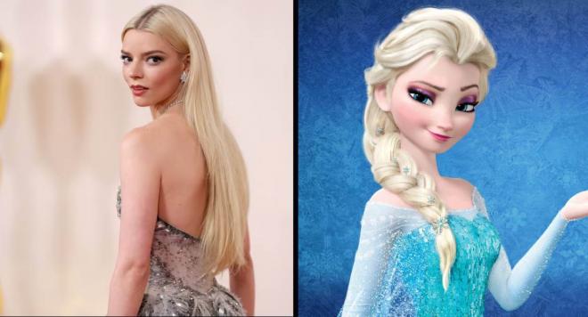 Anya Taylor-Joy y Elsa, de Frozen