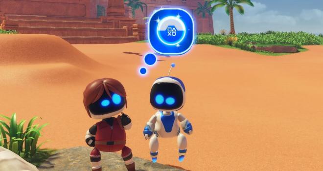 El coleccionismo es uno de los puntos fuertes de Astro Bot en el mundo central.