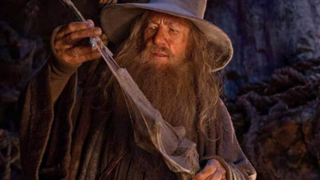 Sir Ian Mckellen como Gandalf en El Señor de los Anillos