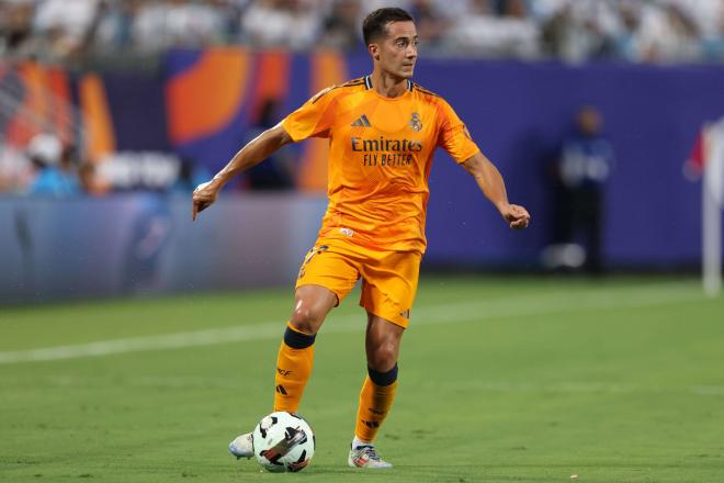 Lucas Vázquez, en un partido de pretemporada (Foto: Cordon Press).