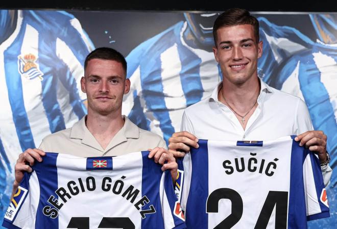 Sergio Gómez y Luka Sucic, dos fichajes de esta temporada (Foto: Real Sociedad).